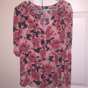 Crown and ivy quarter sleeve shirt